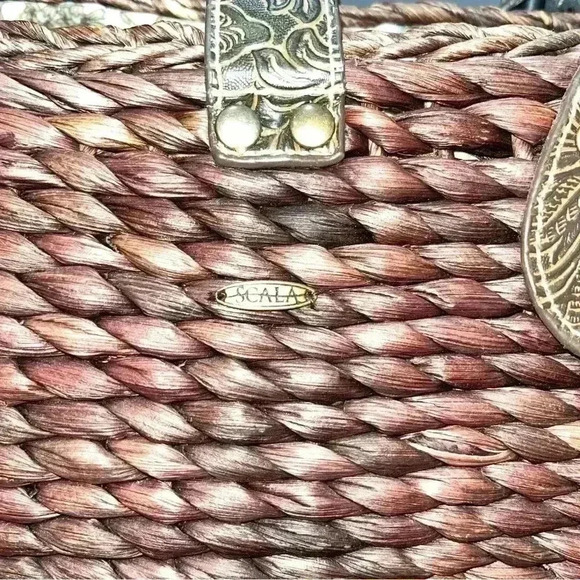 Scala Maze & Husk leather Tooled Purse, bag, handbag, shoulder bag  VINTAGE - Picture 5 of 13